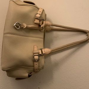 Brighton cream colored purse with braided handles